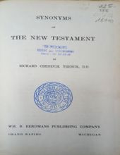 SYNONYMS OF THE NEW TESTAMENT